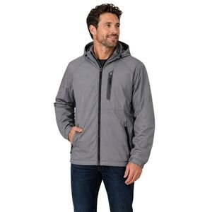 Champion 3 In 1 Systems Jacket Mens XL Gray Black Hooded Waterproof Coat EUC
